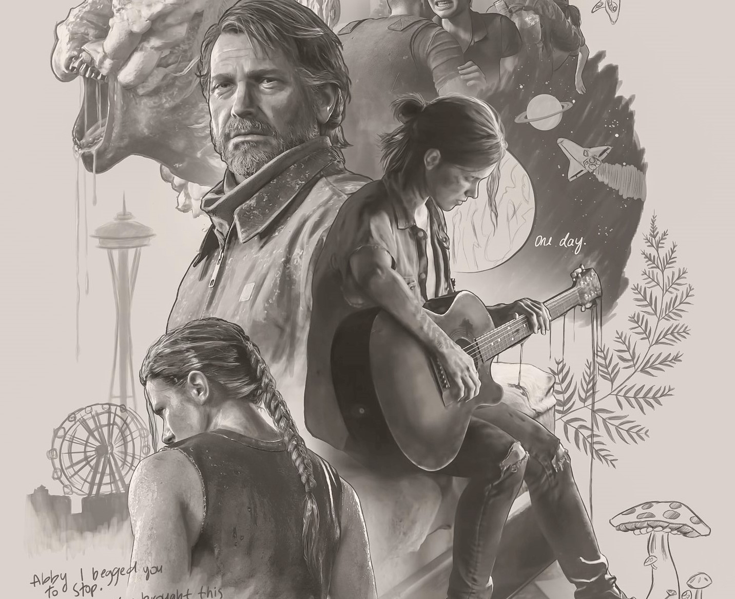The Last of Us Part 2 Fan-Art Poster in Ellie’s Journal Entries Style Is Si...